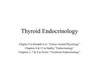 Thyroid Endocrinology