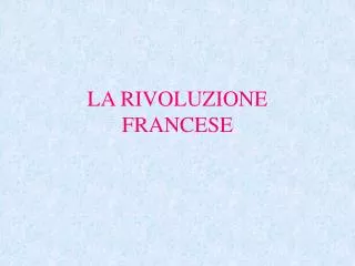 la rivoluzione francese