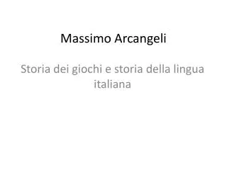 massimo arcangeli