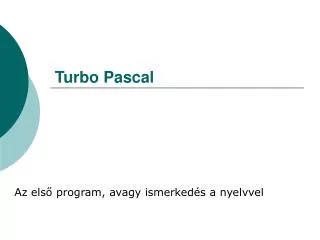 turbo pascal