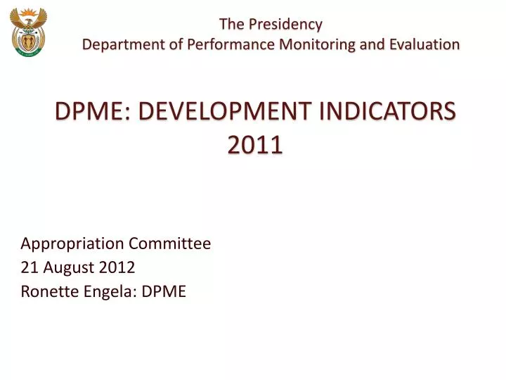 dpme development indicators 2011