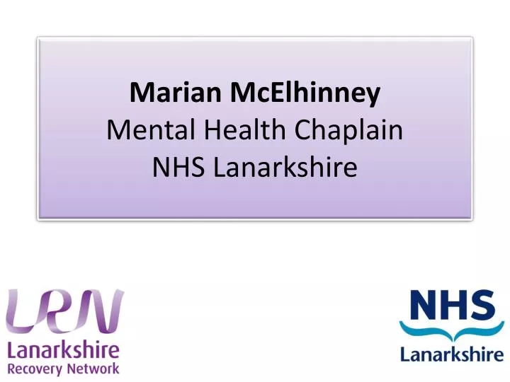 marian mcelhinney mental health chaplain nhs lanarkshire