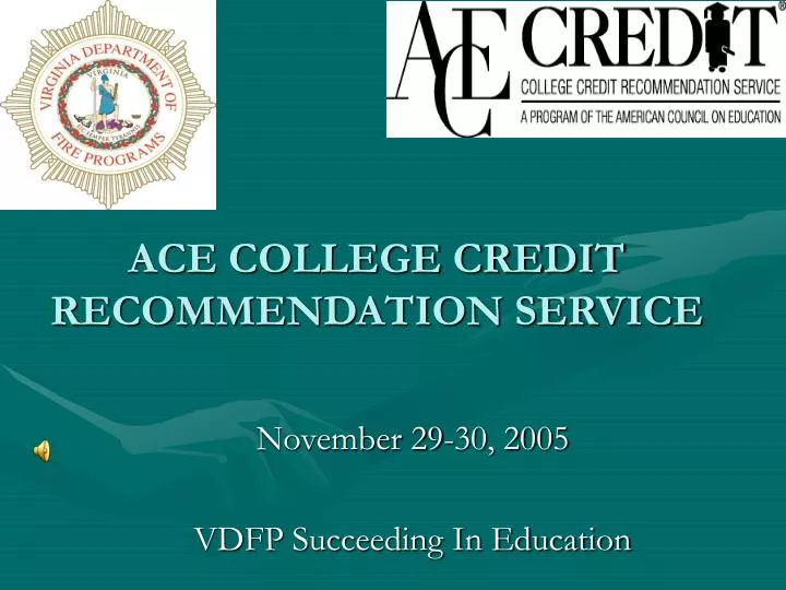 ace college credit recommendation service