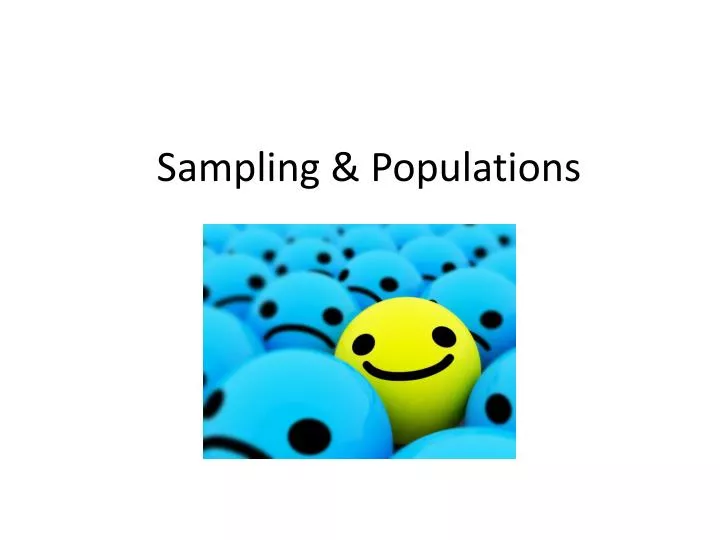 sampling populations