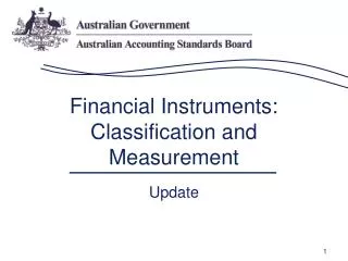 Financial Instruments: Classification and Measurement