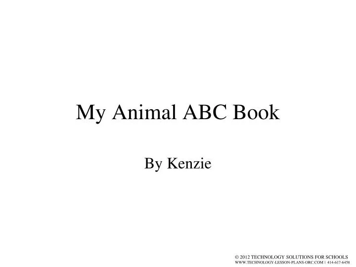 my animal abc book