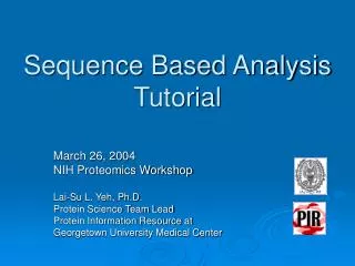 Sequence Based Analysis Tutorial