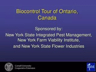 Biocontrol Tour of Ontario, Canada