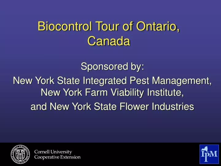 biocontrol tour of ontario canada