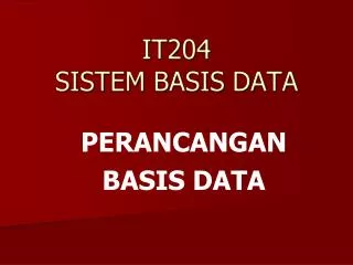 perancangan basis data