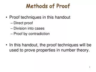 Methods of Proof