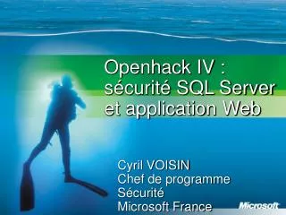 openhack iv s curit sql server et application web