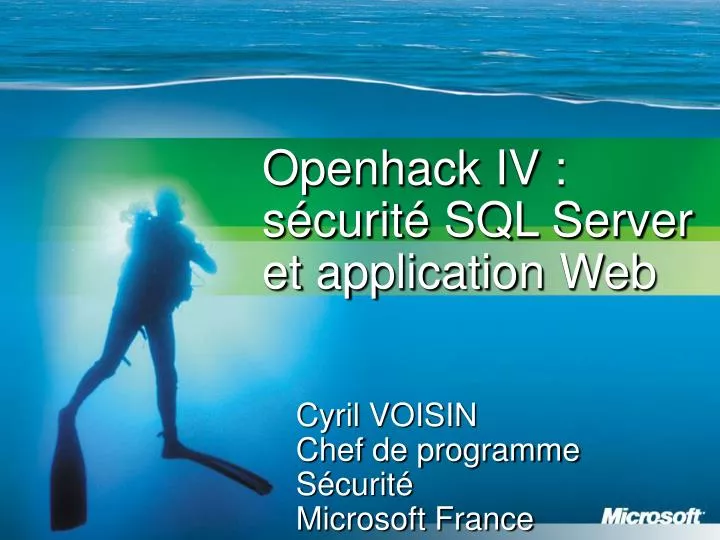 openhack iv s curit sql server et application web
