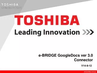 e-BRIDGE GoogleDocs ver 3.0 Connector