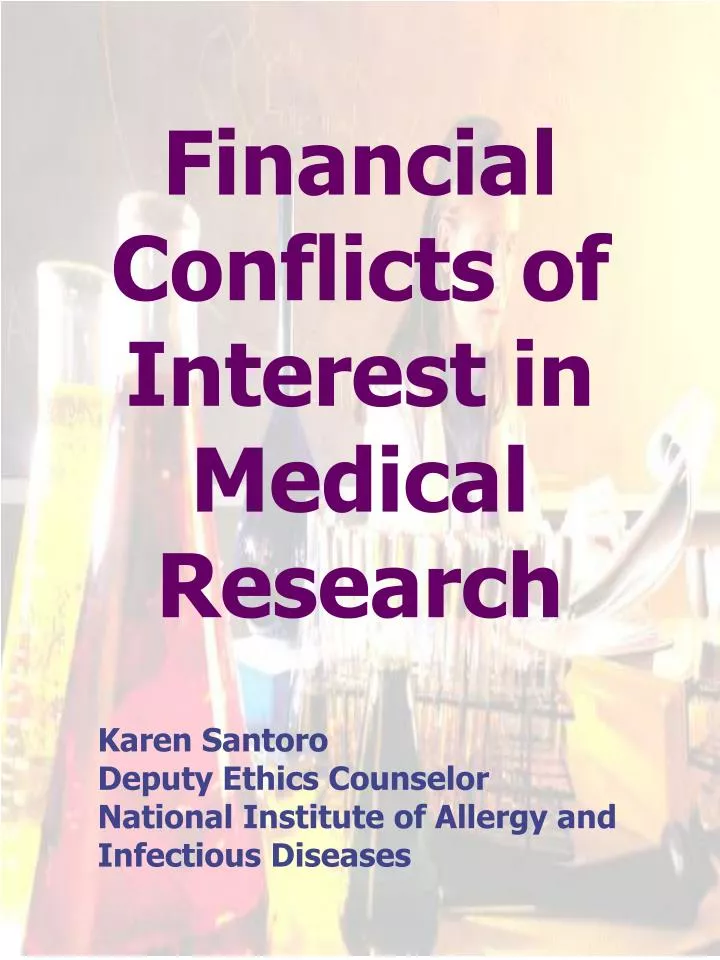 financial conflicts of interest in medical research