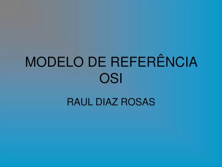 modelo de refer ncia osi