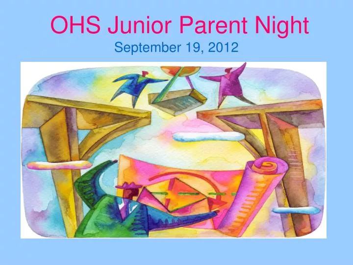 ohs junior parent night september 19 2012