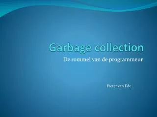 garbage collection