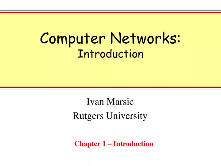 computer networks introduction