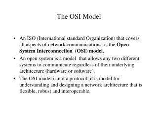 the osi model