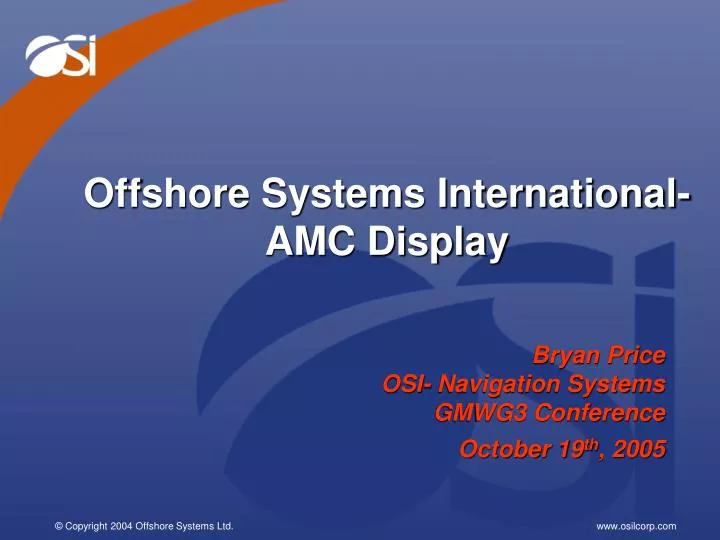 offshore systems international amc display