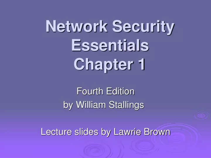 network security essentials chapter 1