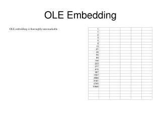 OLE Embedding