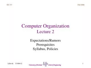 computer organization lecture 2
