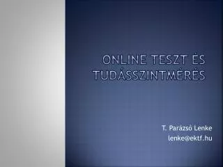 online teszt s tud sszintm r s