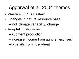 Aggarwal et al, 2004 themes