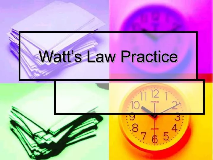 watt s law practice