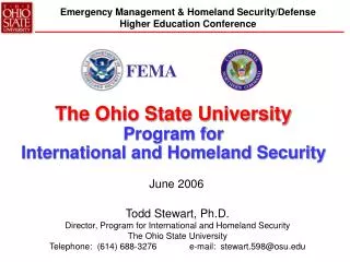 the ohio state university program for international and homeland security