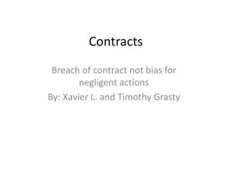 Contracts