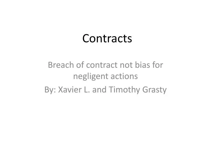 contracts