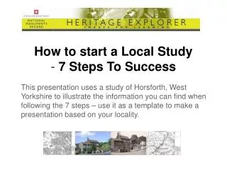 How to start a Local Study - 7 Steps To Success