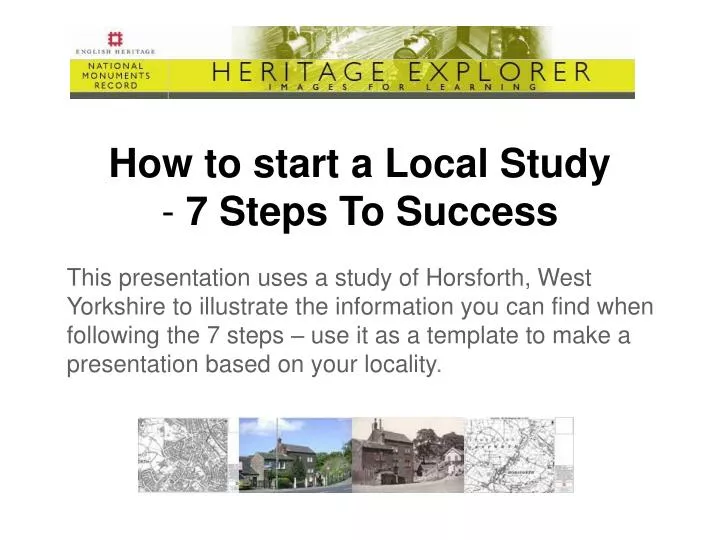 how to start a local study 7 steps to success