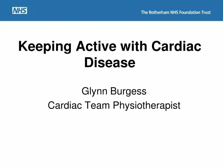keeping active with cardiac disease