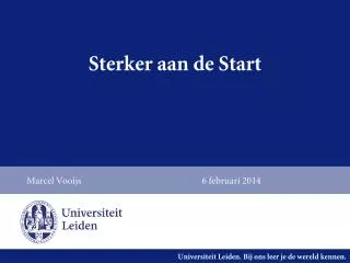 sterker aan de start