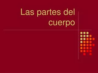 las partes del cuerpo