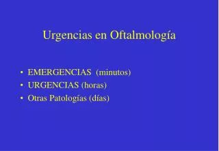 urgencias en oftalmolog a