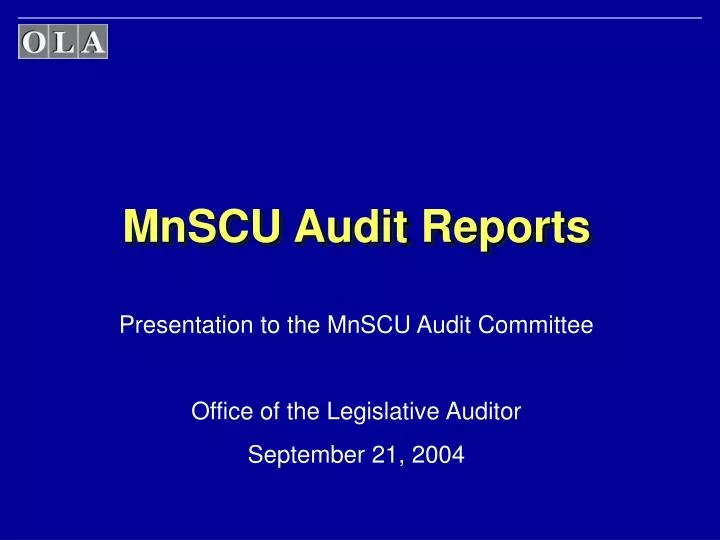 mnscu audit reports