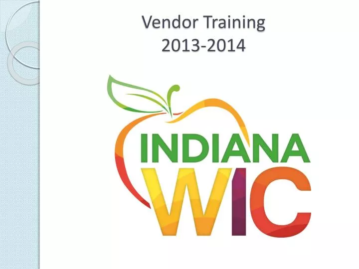 vendor training 2013 2014