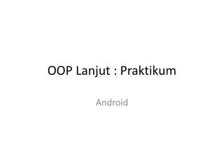 oop lanjut praktikum