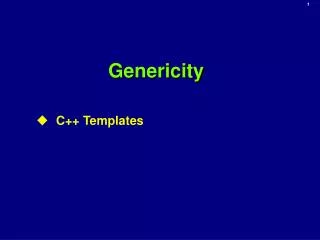 Genericity