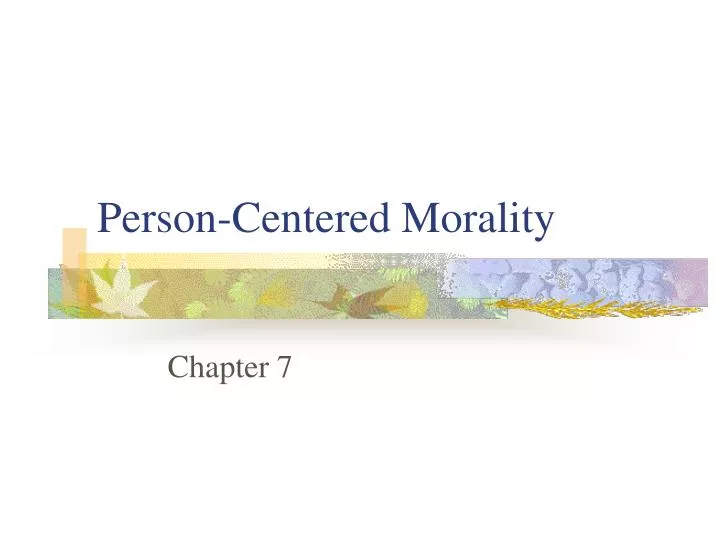 person centered morality