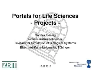 Portals for Life Sciences - Projects -