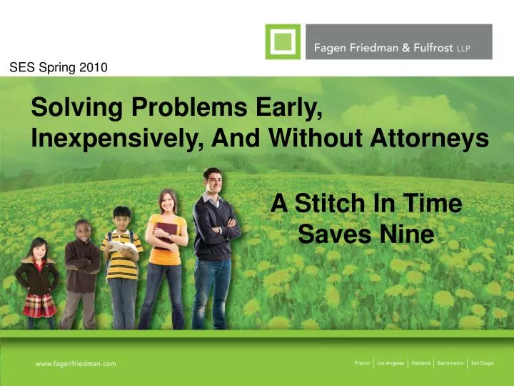solving problems early inexpensively and without attorneys