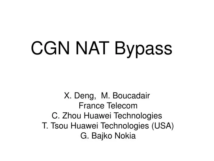 cgn nat bypass