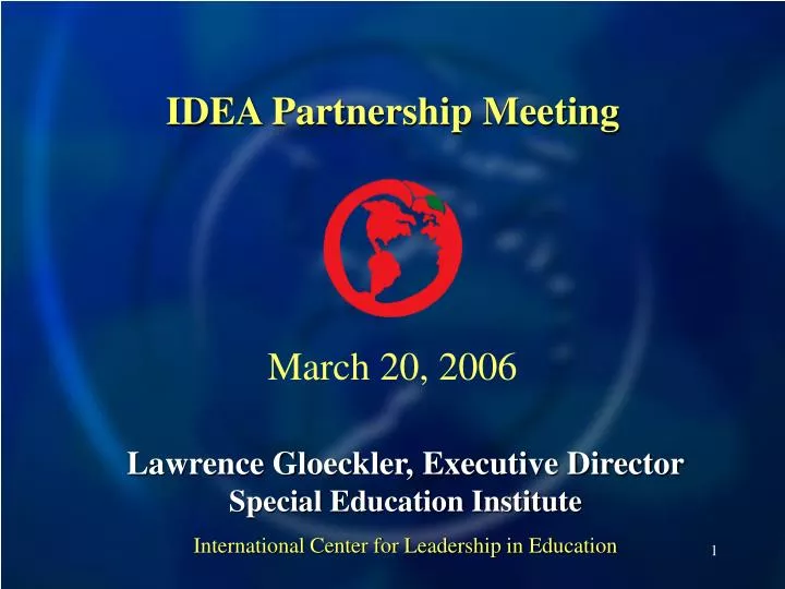 idea partnership meeting