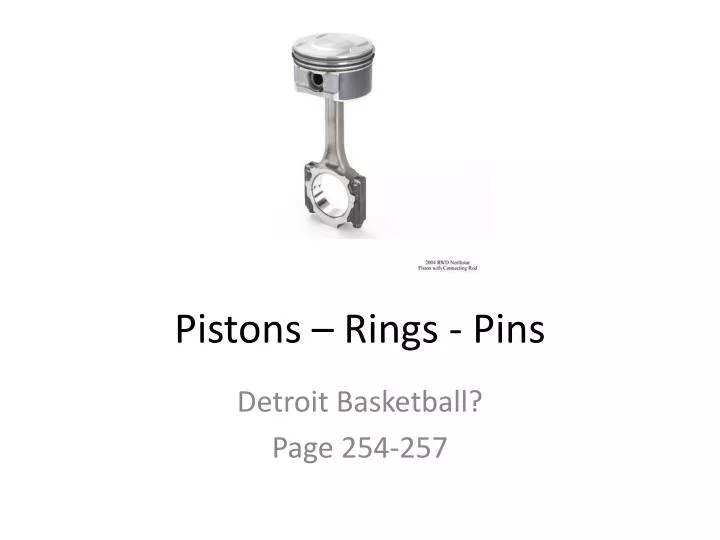 pistons rings pins